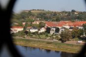Blick aus dem Dom zu Meißen auf die Elbe: Pfarrkonventsrüste 2018 des Ev. Kirchenkreises Lichtenberg-Oberspree in der Evangelischen Akademie Meißen. Foto: Jürgen Bosenius / kklios.de