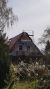 Eingerüstetes Haus