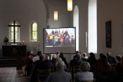 Video-Grußbotschaft der Biesdorfer Kita-Kinder "Schneckenhaus". Foto: Jürgen Bosenius / kklios.de