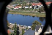 Blick aus dem Dom zu Meißen auf die Elbe: Pfarrkonventsrüste 2018 des Ev. Kirchenkreises Lichtenberg-Oberspree in der Evangelischen Akademie Meißen. Foto: Jürgen Bosenius / kklios.de