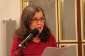 GKR-Vorsitzende Birgit Ladwig nach dem Abschiedsgottesdienst von Pfarrer Alexander Höner am 3. September 2017 in Friedrichshagen. Foto: Jürgen Bosenius / kklios