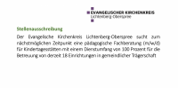 Der Ev. Kirchenkreis Lichtenberg-Oberspree sucht zum nächstmöglichen Zeitpunkt eine pädagogische Fachberatung (m/w/d) für Kindertagesstätten