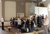 Ev. Kirchengemeinde Berlin-Johannisthal: Auf Wiedersehen, Pfarrer Hartmut Scheel! – Herzlich willkommen, Pfarrerin Juliane Bach! Foto: Jürgen Bosenius / Ev. Kirchenkreis Berlin Süd-Ost