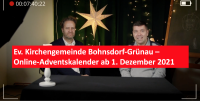 Ev. Kirchengemeinde Bohnsdorf-Grünau – Online-Adventskalender ab 1. Dezember 2021