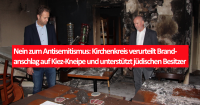 Nein zum Antisemitismus: Kirchenkreis verurteilt Brandanschlag auf Lichtenberger Kiez-Kneipe und unterstützt jüdischen Besitzer. Foto: kklios.de