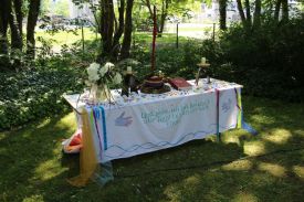 Der von den Kindern gestaltete Altar. Foto: kklios