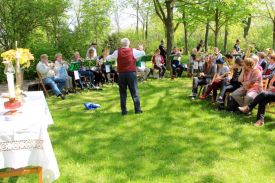 Der Posaunenchor der Gemeinde Mahlsdorf begleitete den Gottesdienst musikalisch. Foto: kklios