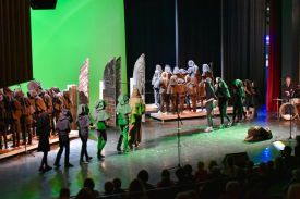 Kirchenkreisfest am Reformationstag 2017 im FEZ-Berlin: Mönsch Martin! Das Kindermusical auf der Astrid-Lindgren-Bühne im FEZ-Berlin. Foto: Uwe Baumann / kklios
