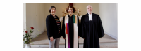 Evangelische Kirchengemeinde Schöneiche: Herzlich willkommen Pfarrerin Steffi Jawer! Links: GKR-Vorsitzende Anja Liebelt, rechts: Superintendent Hans-Georg Furian. Foto: Jürgen Bosenius