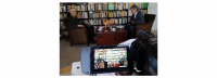 Ev. Stadtkirchengemeinde Köpenick – Filmprojekt „Gemeinde unter Beobachtung“: Der Theologe und Kirchenhistoriker Bernhard Thiessen (rechts) im Gespräch mit Pfarrer Ralf Musold. Foto: Dr. Tanja Kasischke