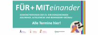 FÜR+ MITeinander ab 24. April 2024: DEMONSTRATIONEN DER EV. KIRCHENGEMEINDEN ADLERSHOF, ALTGLIENICKE UND BOHNSDORF-GRÜNAU – alle Treffpunkte und Termine hier!