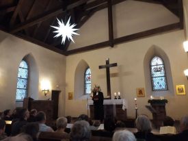 Einführung von Pfarrer Dr. Sebastian Fuhrmann am 3. Dezember 2017 in der Alten Pfarrkirche Lichtenberg. Foto: Fam. Orphal / Ev. Kirchengemeinde Lichtenberg