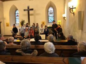 Einführung von Pfarrer Dr. Sebastian Fuhrmann am 3. Dezember 2017 in der Alten Pfarrkirche Lichtenberg. Foto: Fam. Orphal / Ev. Kirchengemeinde Lichtenberg