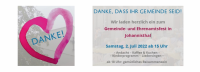 Gemeinde- und Ehrenamtsfest in Johannisthal – Samstag, 2. Juli 2022, ab 15 Uhr
