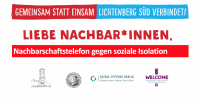 Nachbarschaftstelefon gegen soziale Isolation - Angebot der Initiative „Gemeinsam statt einsam – Lichtenberg Süd verbindet!“