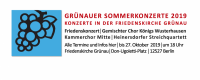 Die Ev. Kirchengemeinde Bohnsdorf-Grünau veranstaltet die Grünauer Sommerkonzerte 2019: Die Veranstaltungen finden bis zum 27. Oktober 2019 in der Friedenskirche Grünau statt.