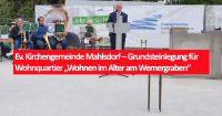 Grußwort von Superintendent Hans-Georg Furian anlässlich der Grundsteinlegung für das Wohnquartier „Wohnen im Alter am Wernergraben“ in Berlin-Mahlsdorf. Foto: Matthias Katsch