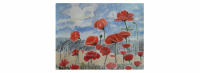 „Mein Weg mit Farbe und Material“ –  Ausstellung mit Arbeiten von Regina Sümnich noch bis zum 20. August in der Evangelischen Kirche Berlin-Hellersdorf