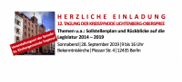 12. Tagung der Kreissynode Lichtenberg-Oberspree (Legislatur 2014-2019) am Sonnabend, 28. September 2019, von 9 bis 16 Uhr