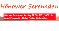 Hönower Serenaden│Sonntag, 31. Okt. 2021, 16.30 Uhr in der Hönower Dorfkirche│Zu Gast: Ulrike Wilson