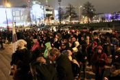 Mahnwache vor dem Berliner Dom. Foto: Jürgen Bosenius