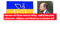 Interview mit Pfarrer Hartmut Wittig – Geflüchtete privat aufnehmen: „Teilgeben und Teilnehmen in schwerer Zeit“. Porträt: Jürgen Bosenius / kklios.de