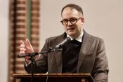 Pfarrer Jachmann beim Vorstellungsgottesdienst am 8.2.2026. Foto: Marcel Haischmann