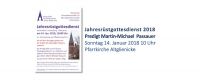 Jahresrüstgottesdienst am Sonntag, 14. Januar 2018, um 10 Uhr in der Pfarrkirche Altglienicke.