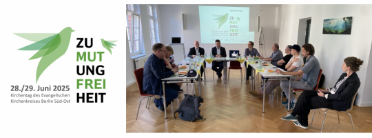 Pressekonferenz im Haus des Kirchenkreises: Starkes Medieninteresse an geplantem Kreiskirchentag. Foto: ekbso.de