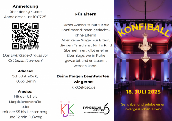 Konfiball am 18. Juli 2025 im Haus des Kirchenkreises