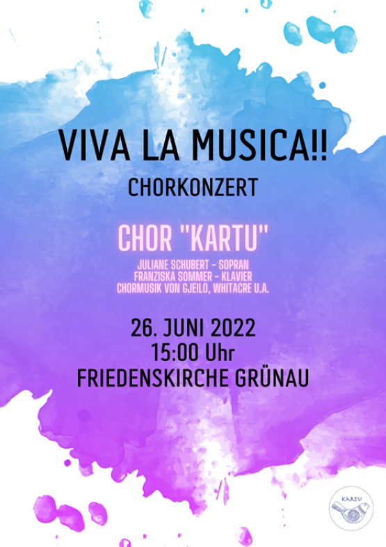 Konzert mit dem Chor "Kartu" in der Friedenskirche Grünau – Sonntag, 26. Juni 2022, 15 Uhr