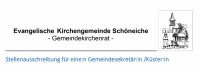 Evangelische Kirchengemeinde Schöneiche – Stellenausschreibung für eine:n Gemeindesekretär:in /Küster:in