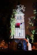 Berlin-Biesdorf, Gnadenkirche. Morgens um fünf: Hier geht ein "Licht an!" Foto: Jürgen Bosenius