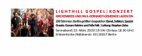 Gospelkonzert mit Berlins größtem Gospelchor in der Lichtenberger Erlöserkirche am Sonnabend, 23. März 2019, um 19 Uhr (Einlass 18.30 Uhr). Foto: Martin Kader