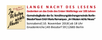 Lange Nacht des Lesens am 10. November 2018 in der Biesdorfer Gnadenkirche – Gedenken an das Ende des Ersten Weltkriegs vor 100 Jahren. Bildquelle: Buchcover Ausgabe KiWi-Verlag