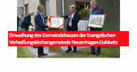 Einweihung des Gemeindehauses der Evangelischen Verheißungskirchengemeinde Neuenhagen-Dahlwitz. Foto: Evangelische Verheißungskirchengemeinde Neuenhagen-Dahlwitz
