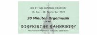 Orgelsommer in Rahnsdorf