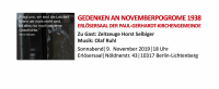 Gedenken an die Novemberpogrome von 1938 und die NS-Zwangsarbeit