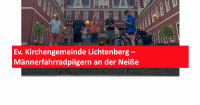Ev. Kirchengemeinde Lichtenberg: Männerfahrradpilgern an der Neiße. Foto: Ev. Kirchengemeinde Lichtenberg
