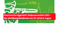 Posaunenchor Eggersdorf│Radposaunenfahrt 2021 – hier alle Bläsergottesdienste vom 25. Juli bis 8. August