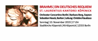 Ein deutsches Requiem von Johannes Brahms in der Stadtkirche Köpenick am Sonntag, 10. November 2019, 17 Uhr.
