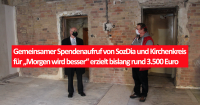 Hoffnung für "Morgen wird besser": Hans-Georg Furian, Superintendent des Ev. Kirchenkreises Lichtenberg-Oberspree (links), und Michael Heinisch-Kirch, Vorstandsvorsitzender der SozDia Stiftung Berlin. Foto: kklios.de