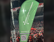 "Eiserne Bläser" des Ev. Kirchenkreises Berlin Süd-Ost spielen im Stadion An der Alten Försterei beim Weihnachtssingen 2024 von Union Berlin. Foto: EKBSO