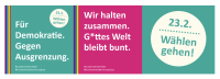 "23.2. – Wählen gehen!": Wahlaufruf des Ev. Kirchenkreises Berlin Süd-Ost