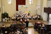 Kindermusical „Der barmherzige Samariter“ begeistert in der Karlshorster „Kirche zur frohen Botschaft“ am 19. Juni 2022. Foto: Jürgen Bosenius / Kirchenkreis Berlin Süd-Ost