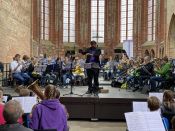 Festival Junges Blech 2024: großer Tag für den Posaunenchornachwuchs im Kloster Chorin – Kirchenkreis Berlin Süd-Ost mit von der Partie. Foto: Jürgen Bosenius