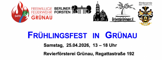 Frühlingsfest in Grünau am 25. April 2026 von 13 bis 18 Uhr