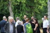 Gedenkveranstaltung anlässlich des 100. Todestags Walther Rathenaus am 25. Juni 2022 am Familiengrab auf dem Waldfriedhof Oberschöneweide. Foto: Jürgen Bosenius