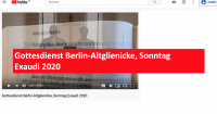 Gottesdienst Berlin-Altglienicke, Sonntag Exaudi 2020
