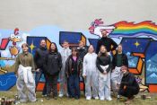 Ev. Paul-Gerhardt-Kirchengemeinde Lichtenberg: Graffiti-Projekt „Gestalte deinen Raum“. Foto: Projekt